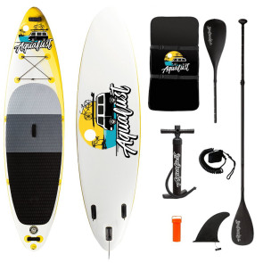Aqualust 10'6'' Inflatable SU Paddle Board Package - Yellow - Allround